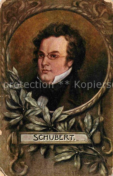 Schubert Franz Kuenstlerkarte V. Franke