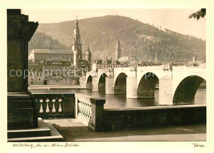 Foto Popp Nr. Heidelberg An der Alten Brücke