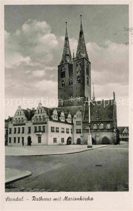 Stendal Rathaus mit Marienkirche