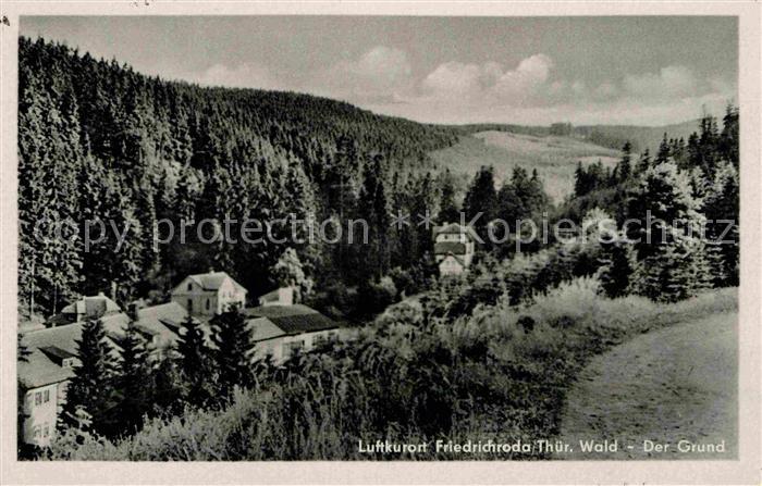 Friedrichroda Der Grund Landschaftspanorama Luftkurort