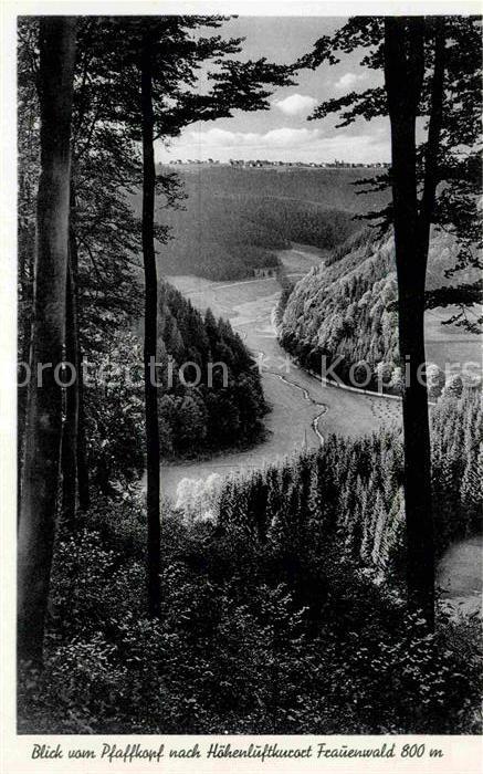 Frauenwald Thueringen Panorama Blick vom Pfaffkopf