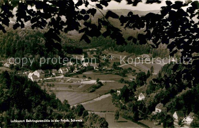 Behringersmuehle Blick ins Tal Luftkurort Fraenkische Schweiz