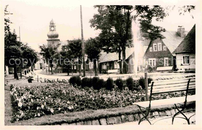 Frauenwald Thueringen Marktbrunnen Kirche Kurort