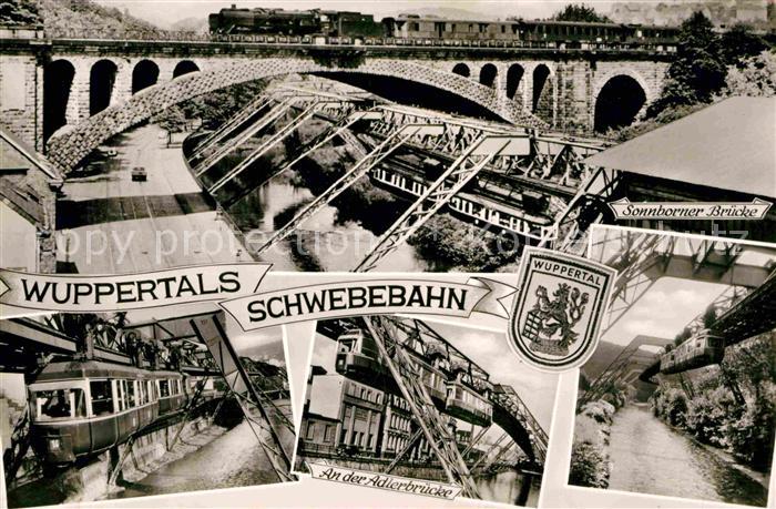 Elberfeld Wuppertal Schwebebahn Sonnborner Bruecke Adlerbruecke Eisenbahn Dampfl