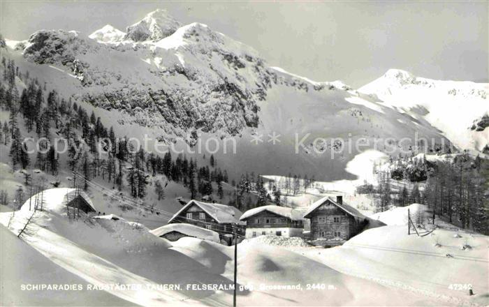 Radstadt Winterpanorama Schiparadies Radstaedter Tauern Felseralm
