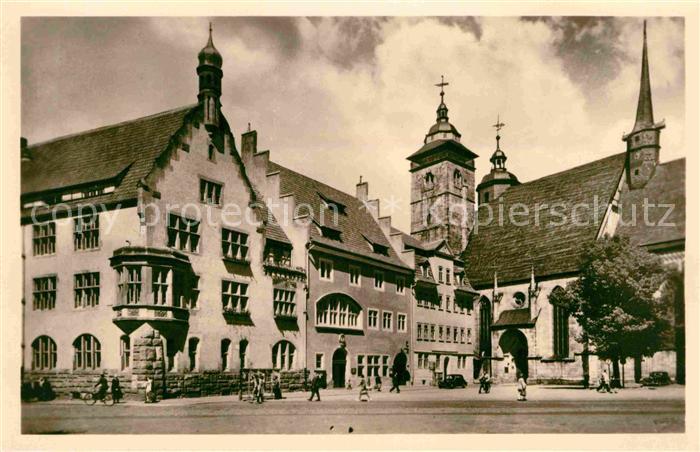Schmalkalden Thueringen Altmarkt mit Rathaus