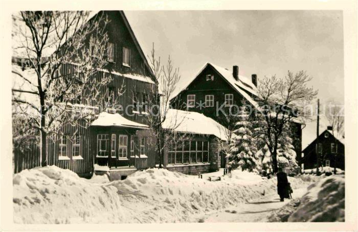 Frauenwald Thueringen FDGB Ferienheim Luftkurort Wintersportplatz im Winter