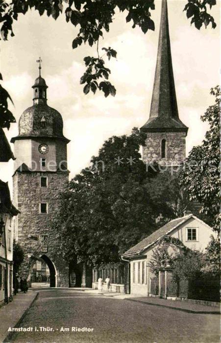 Arnstadt Ilm Partie am Riadtor Turm