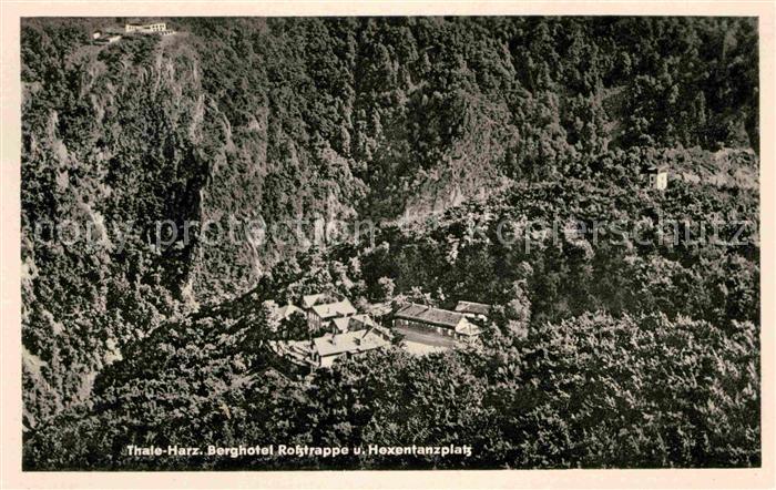 Thale Harz Berghotel Rosstrappe und Hexentanzplatz Fliegeraufnahme