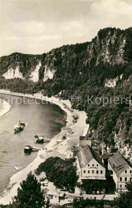 Rathen Saechsische Schweiz Gasthaus Erbgericht an der Elbe Felsen Elbsandsteinge