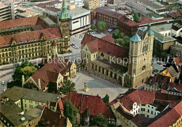 BRAUNSCHWEIG CITY Burgplatz Rathaus Fliegeraufnahme