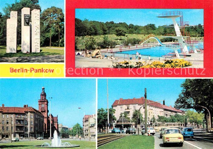 Pankow Denkmal Julius Fucik Buergerpark Freibad Johannes R Becher Strasse Vineta