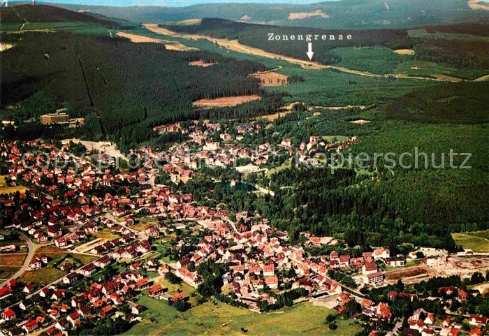 Braunlage Harz mit Wurmberg Zonengrenze Heilklimatischer Kurort Fliegeraufnahme
