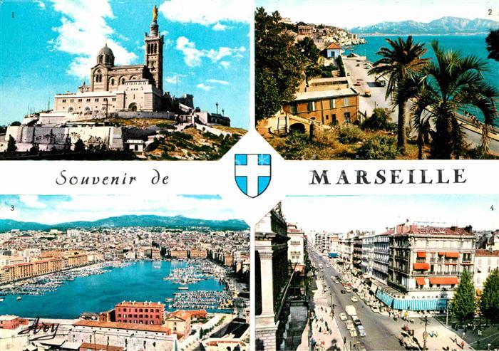 Marseille Bouches-du-Rhone Basilique de Notre Dame de la Garde Promenade de la C