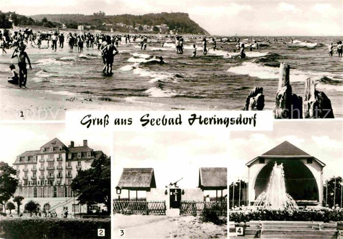Heringsdorf Ostseebad Usedom Strandleben Erholungsheim Solidaritaet Musikpavillo