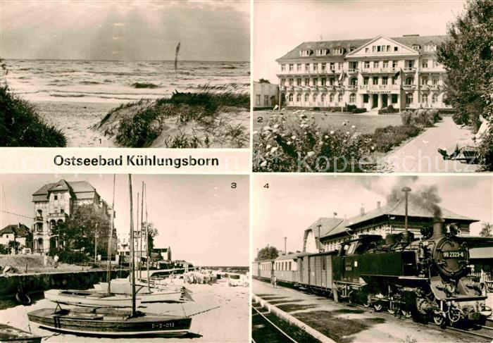 Kuehlungsborn Ostseebad Duehnen Strand FDGB Erholungsheime Molli Dampflokomotive