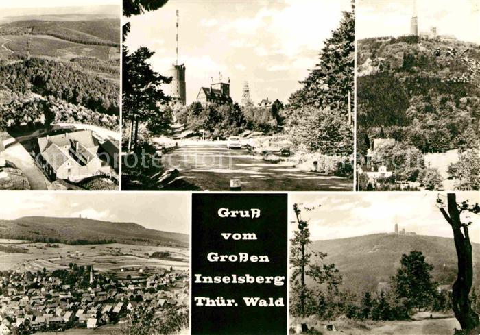 Grosser Inselsberg Berggaststaette Sender Landschaftspanorama Fliegeraufnahme