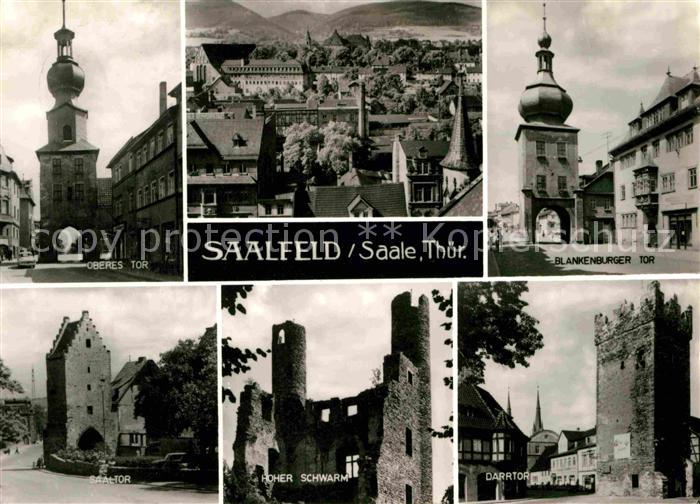 Saalfeld Saale Oberes Tor Saaltor Hoher Schwarm Ruine Darrtor Blankenburger Tor