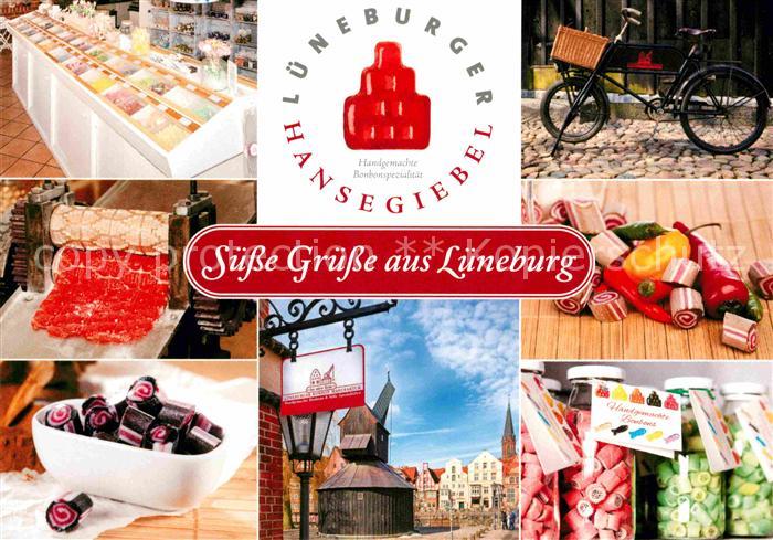 LueNEBURG  CITY Lueneburger Bonbon Manufaktur Hansegiebel Alter Kran