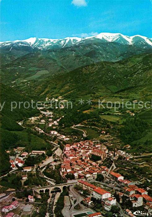 Prats de Mollo Vue generale aerienne Les Pyrenees