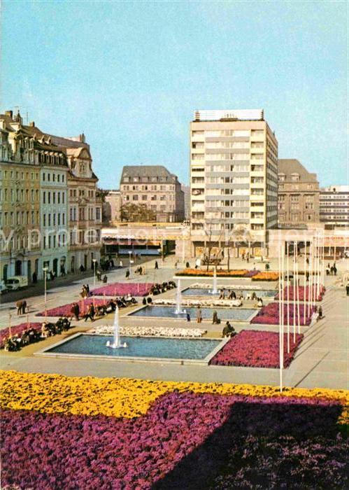 LEIPZIG Sachsen Sachsenplatz Wasserspiele Messestadt