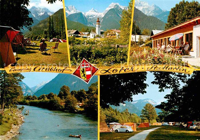 St Martin Lofer Camping Grubhof am Ufer der Saalach Alpenpanorama