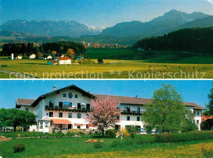 Teisendorf Oberbayern Gesamtansicht mit Alpenpanorama Kurhaus Seidl