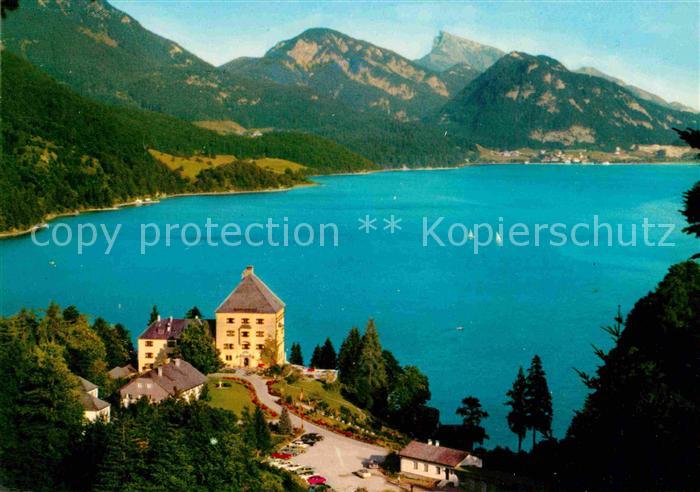 Fuschl See Salzkammergut Schlosshotel mit Fuschlsee und Schafberg