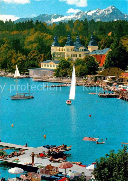 Velden Woerthersee Schlosshotel Badeplatz Wassersport Mittagskogel Karawanken