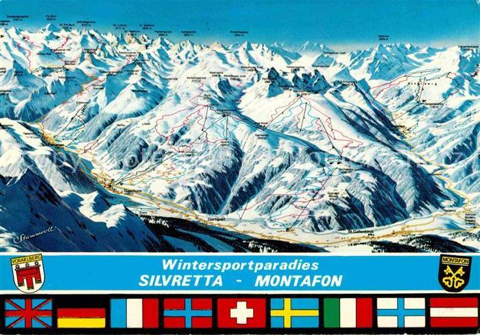 Tschagguns Vorarlberg Wintersportparadies Silvretta Montafon aus der Vogelperspe