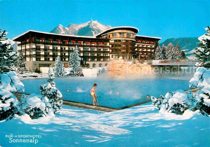Sonthofen Oberallgaeu Kurhotel Sporthotel Sonnenalp Thermalbad Winterpanorama