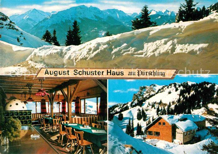 OBERAMMERGAU Bayern August Schuster Haus am Puerschling Berggasthof Alpenpanoram