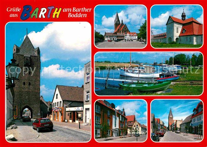 Barth Teilansichten Tor Marktplatz Kirche Hafen am Barther Bodden