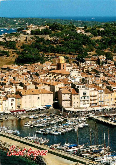 Saint Tropez Var Hafen Altstadt Fliegeraufnahme