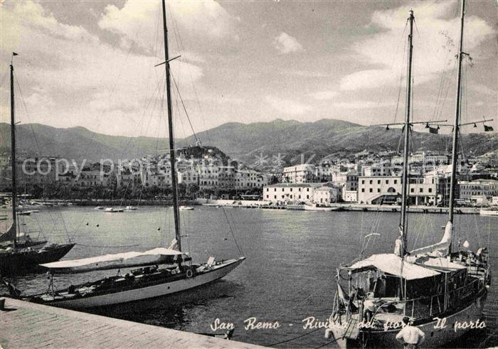 San Remo Riviera dei fiori Il porto Blumenkueste Hafen Segelboot