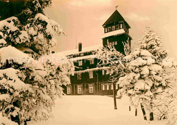 Oberwiesenthal Erzgebirge Fichtelberghaus Winterimpressionen