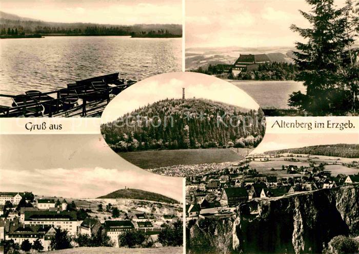 Altenberg Erzgebirge See Landschaftspanorama Geisingberg