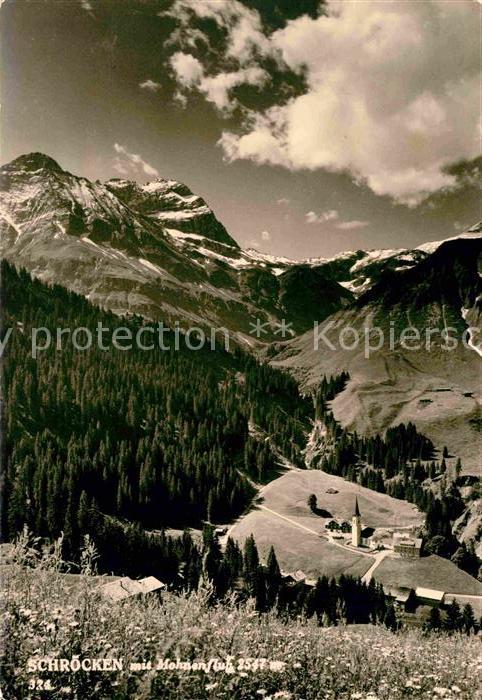 Schroecken Vorarlberg mit Mohnenfluh Lechquellengebirge