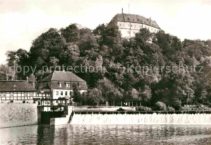 Frankenberg Sachsen Schloss Sachsenburg mit Zschopau
