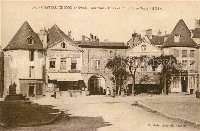 Chateau-Chinon Campagne Anciennes Tours et Porte Notre Dame