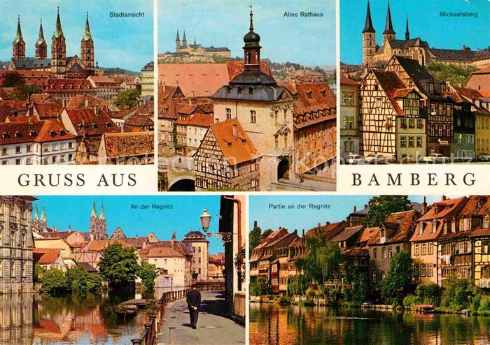 Bamberg Stadtansicht Altes Rathaus Michaelsberg