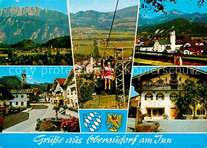 Oberaudorf Panorama Platz Seilbahn Kirche