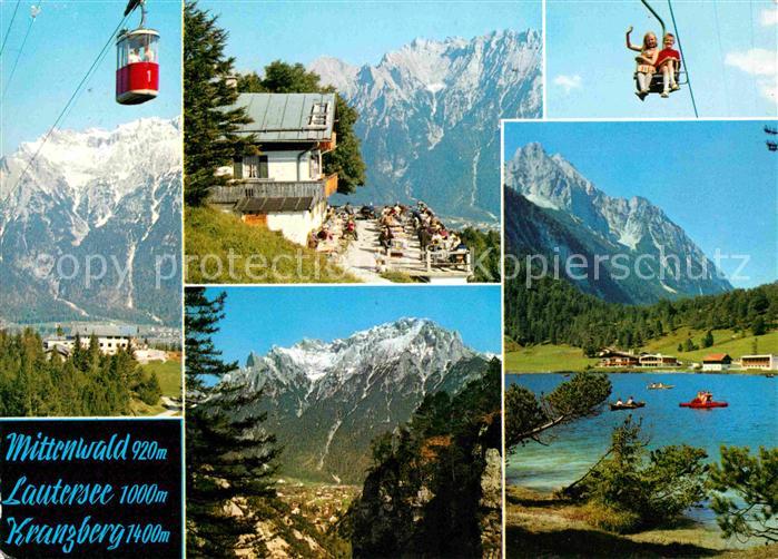 Mittenwald Bayern Seilbahn Lautersee Kranzberg Laintalschlucht