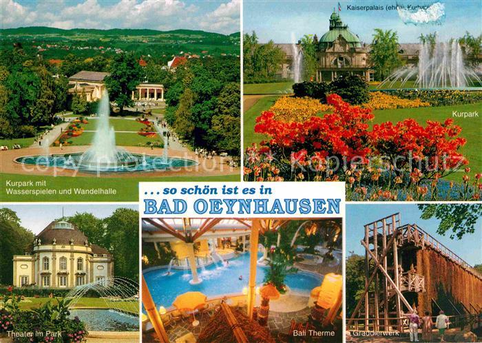 Bad Oeynhausen Kurpark Wasserspiele Theater im Park Bali Therme Gradierwerk