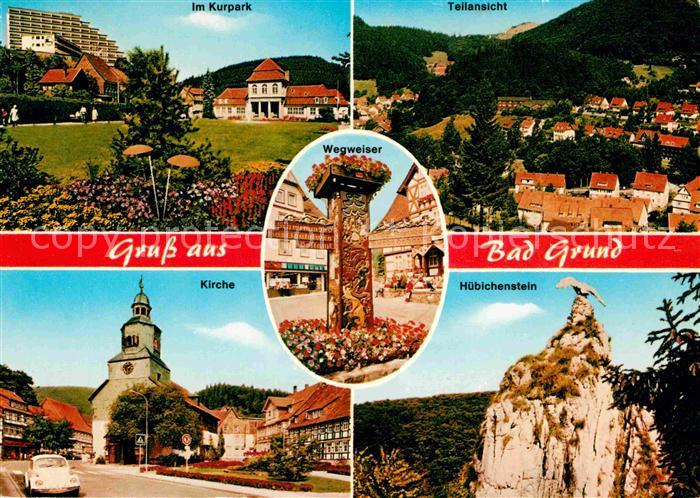 Bad Grund Kurpark Teilansicht Huebichenstein Kirche