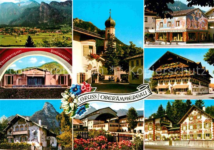 OBERAMMERGAU Bayern Panorama Passionsspiel Kirche