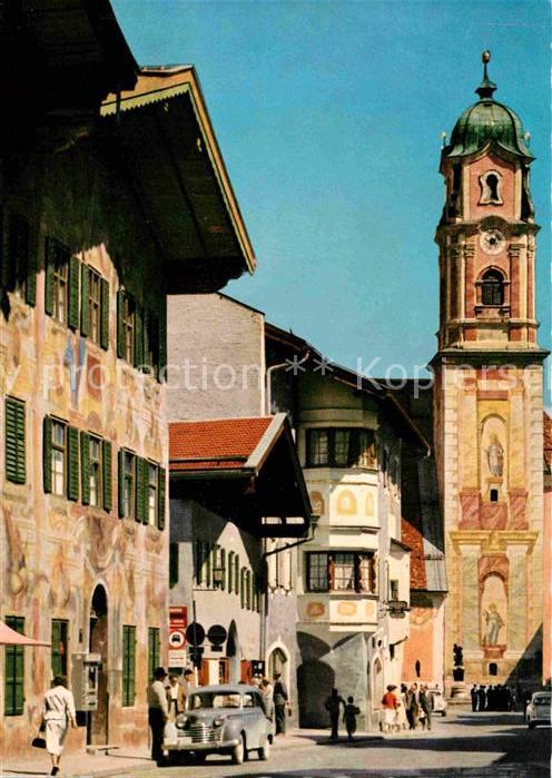 Mittenwald Bayern Dorfstrasse Neunerhaus Pfarrkirche