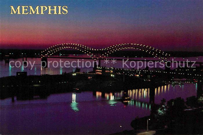 Memphis Tennessee Panorama bei Nacht