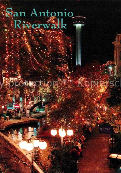 San Antonio Texas Riverwalk by Night