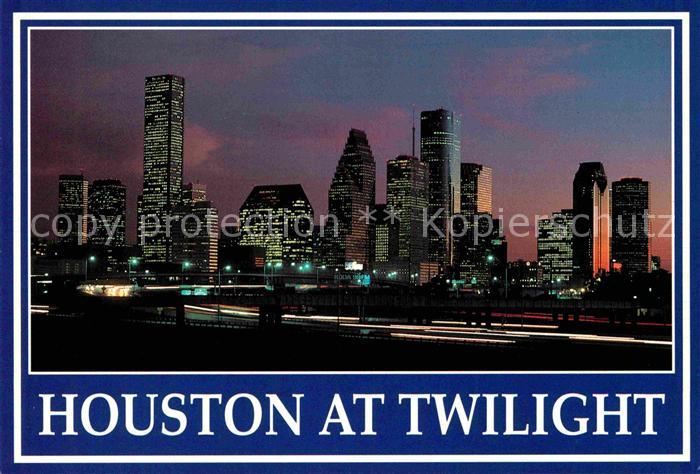 Houston  Texas USA Skyline bei Sonnenuntergang